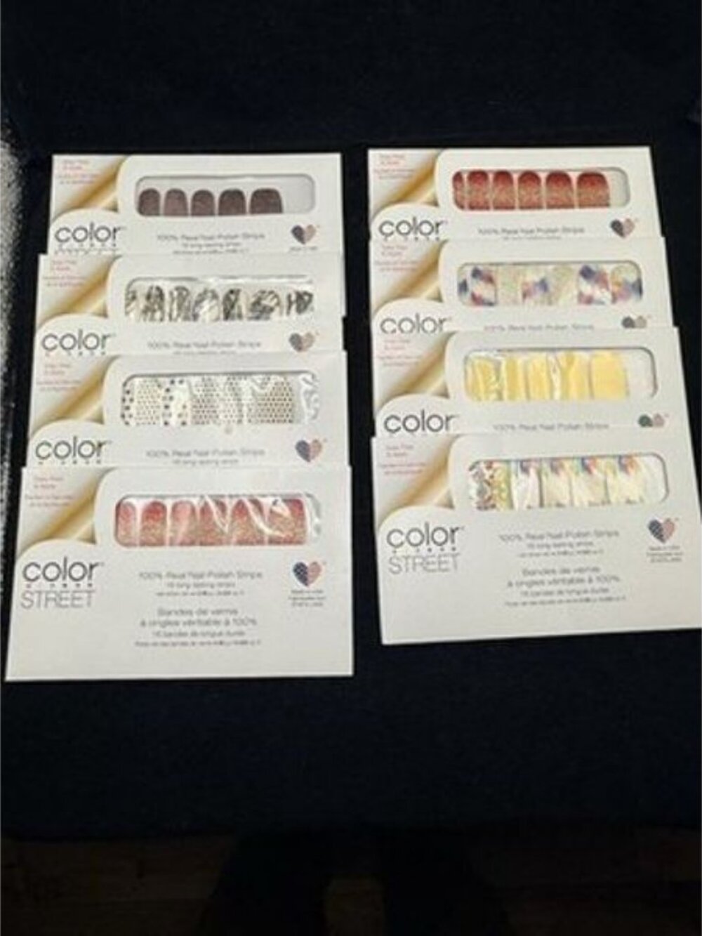 Color Street Nail Strips Lot of 8 Sets Rare/Retired Strips Glitter Shimmer More